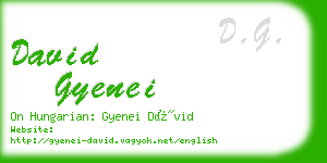 david gyenei business card